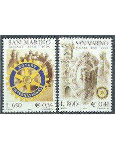SAN MARINO 2000 Rotary Club di San Marino 2v MNH**