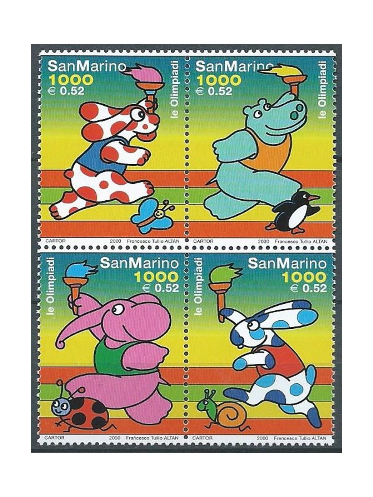 SAN MARINO 2000 Olympics 4v MNH**