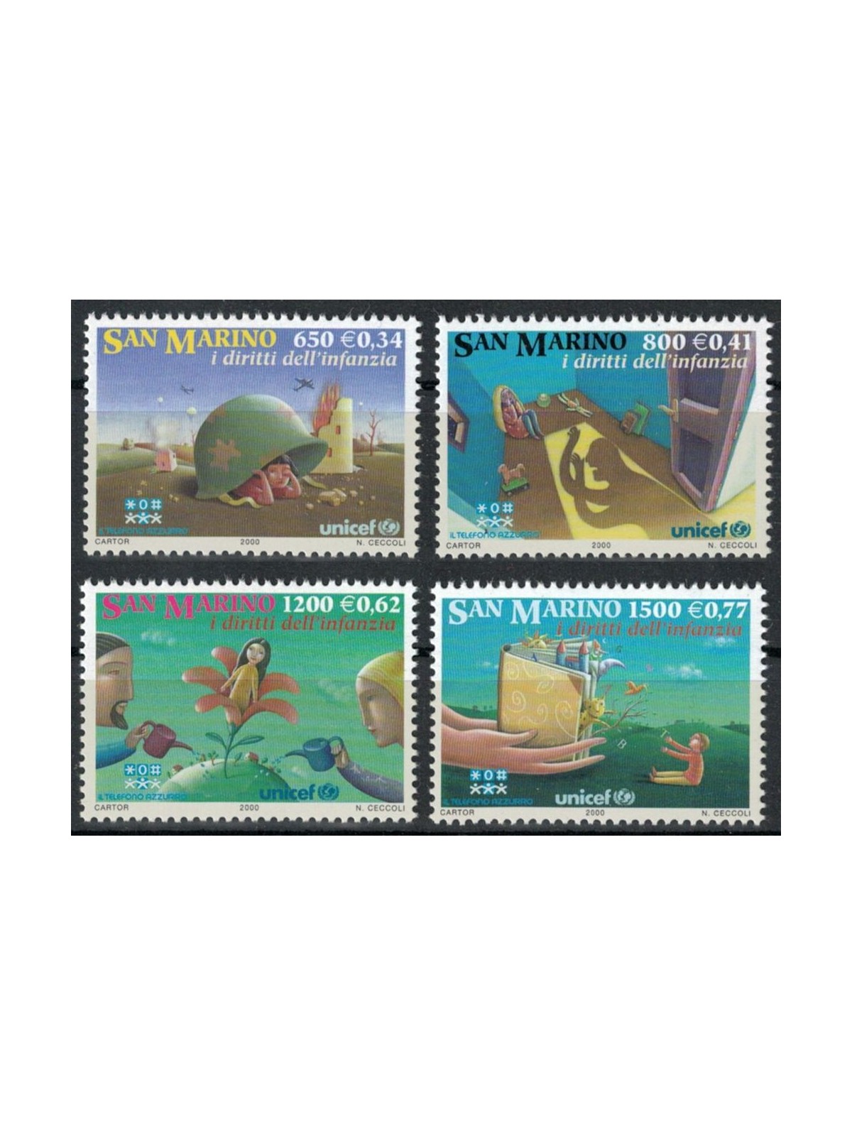 SAN MARINO 2000 Children's Rights 4v MNH**