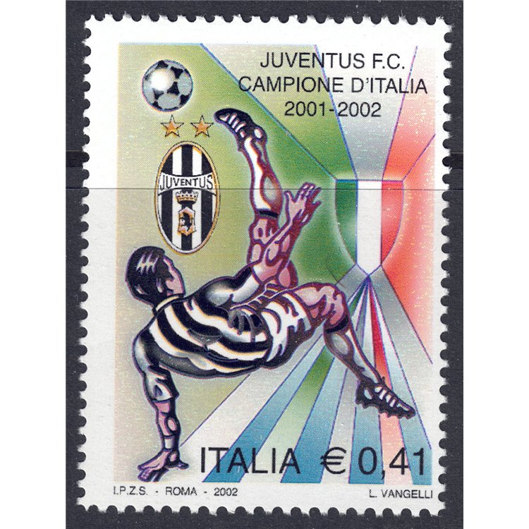 ITALIA 2002 Juventus campione d'Italia MNH**