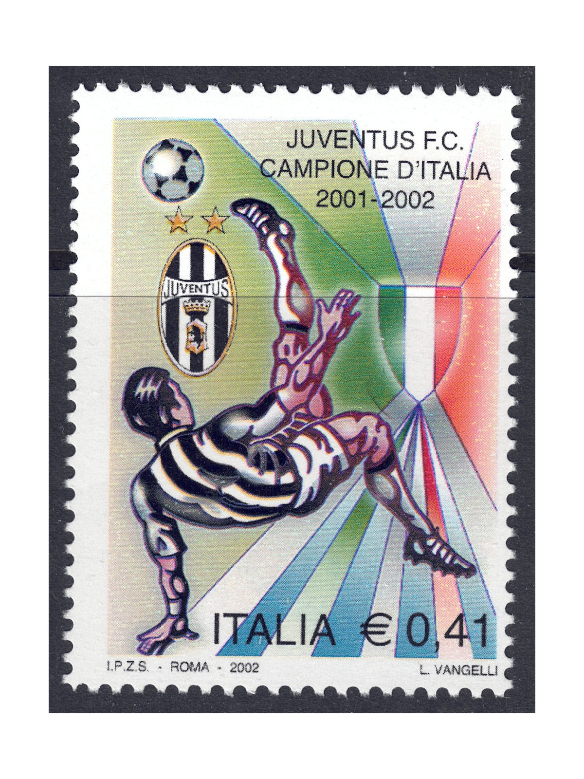 ITALIA 2002 Juventus campione d'Italia MNH**