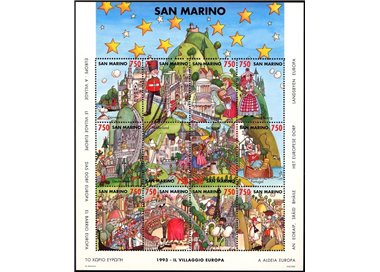 SAN MARINO 1993 The European village s/s MNH**