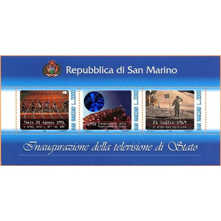 SAN MARINO 1993 Inauguration of television s/s MNH**