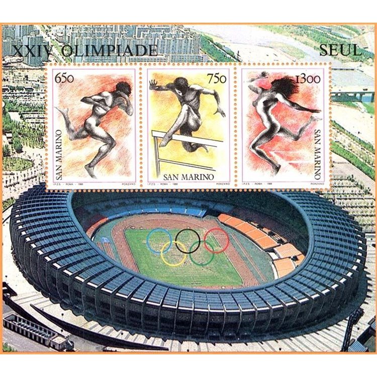SAN MARINO 1988 Seoul Olympics s/s MNH**