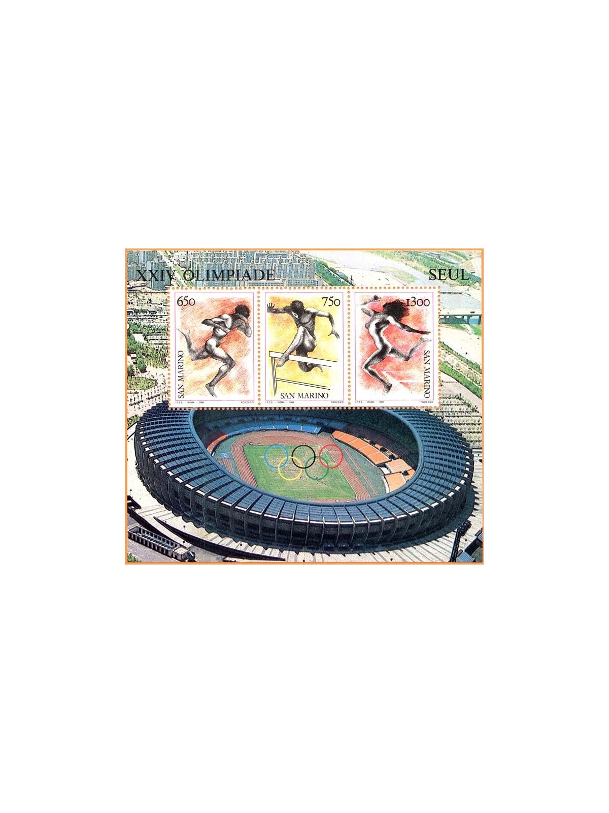 SAN MARINO 1988 Olimpiade di Seul BF MNH**