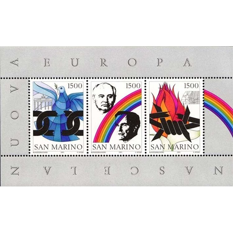 SAN MARINO 1991 Birth of New Europe s/s MNH**