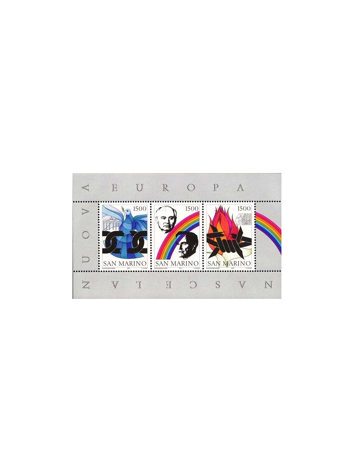 SAN MARINO 1991 Birth of New Europe s/s MNH**