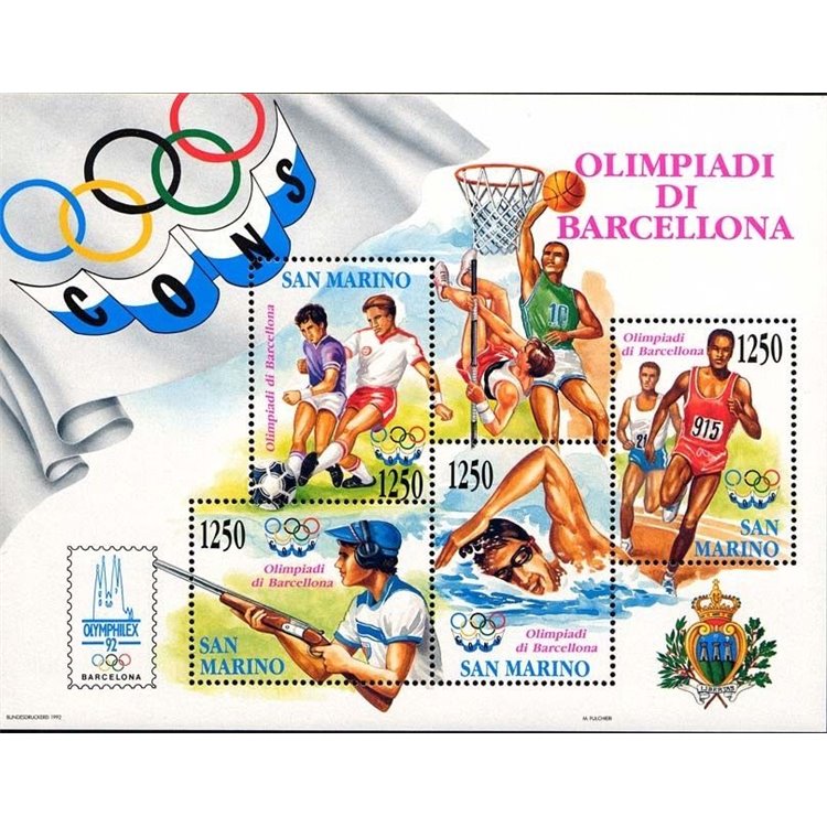 SAN MARINO 1992 Barcelona Olympics s/s MNH**