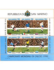SAN MARINO 1990 World Cup s/s MNH**