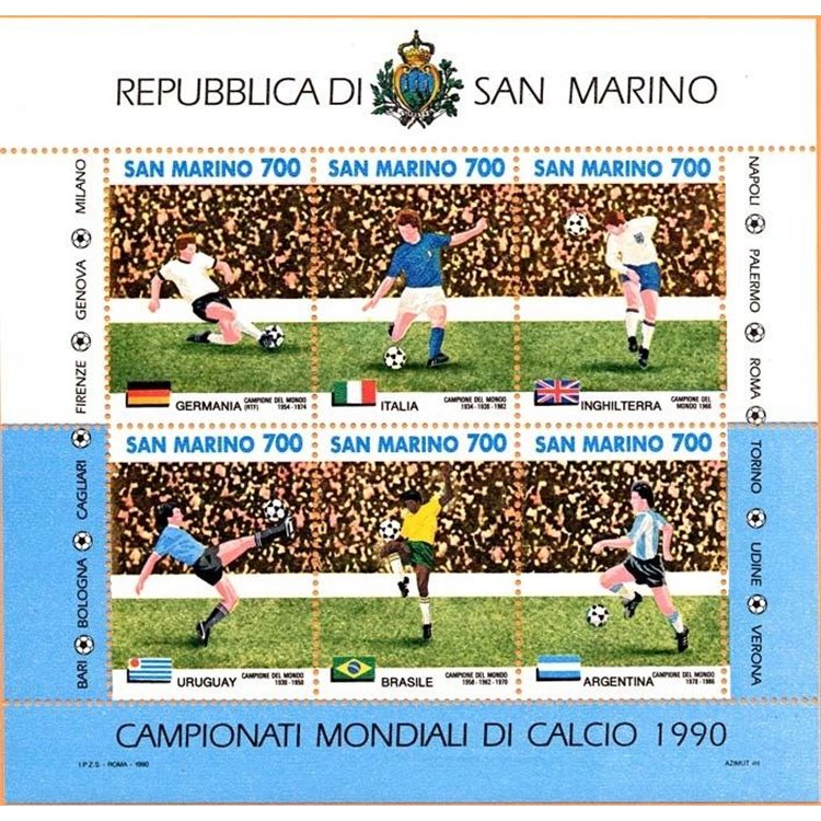 SAN MARINO 1990 World Cup s/s MNH**