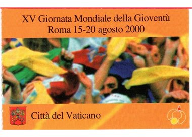 VATICANO 2000 Giornata mondiale della gioventù LB MNH**