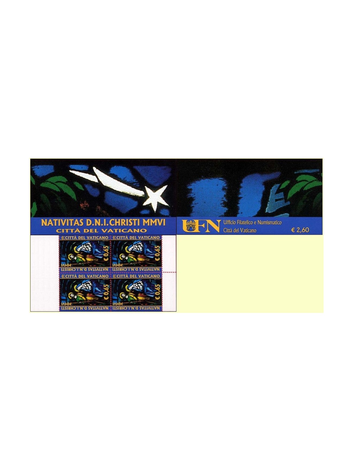 VATICANO 2006 Natale LB MNH**
