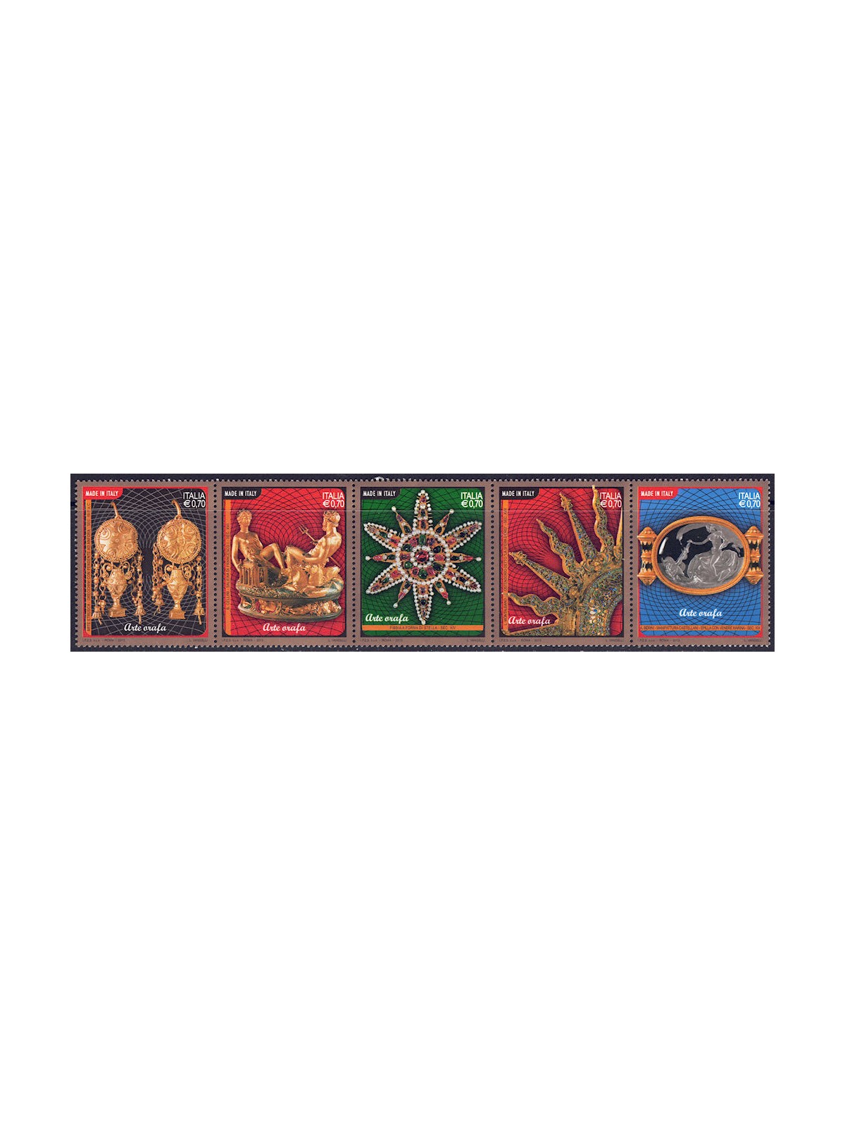ITALY 2013 Goldsmithing 5v MNH**