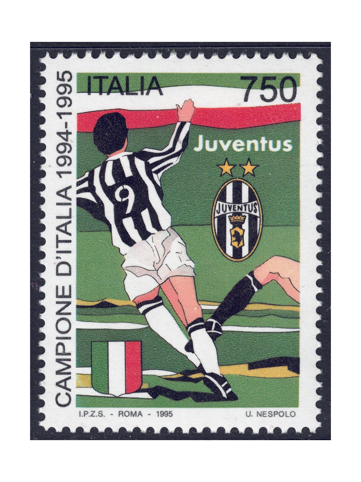 ITALY 1995 Juventus Italian champions MNH**