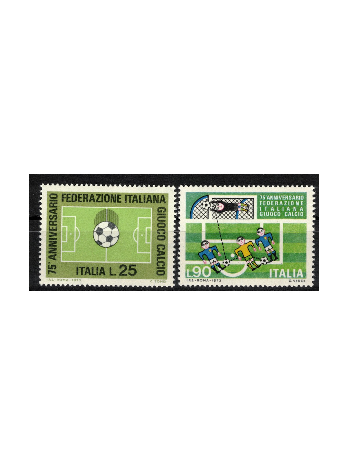 ITALY 1973 FIGC 2v MNH**