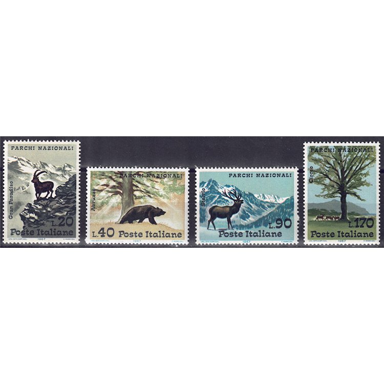 ITALIA 1967 Parchi nazionali 4v MNH**