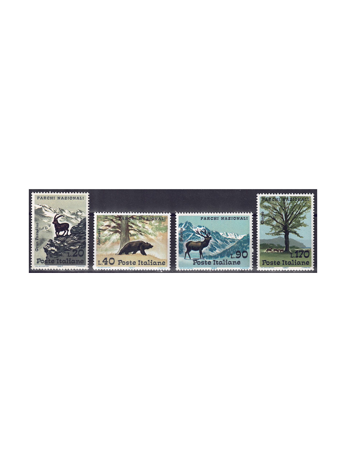 ITALIA 1967 Parchi nazionali 4v MNH**