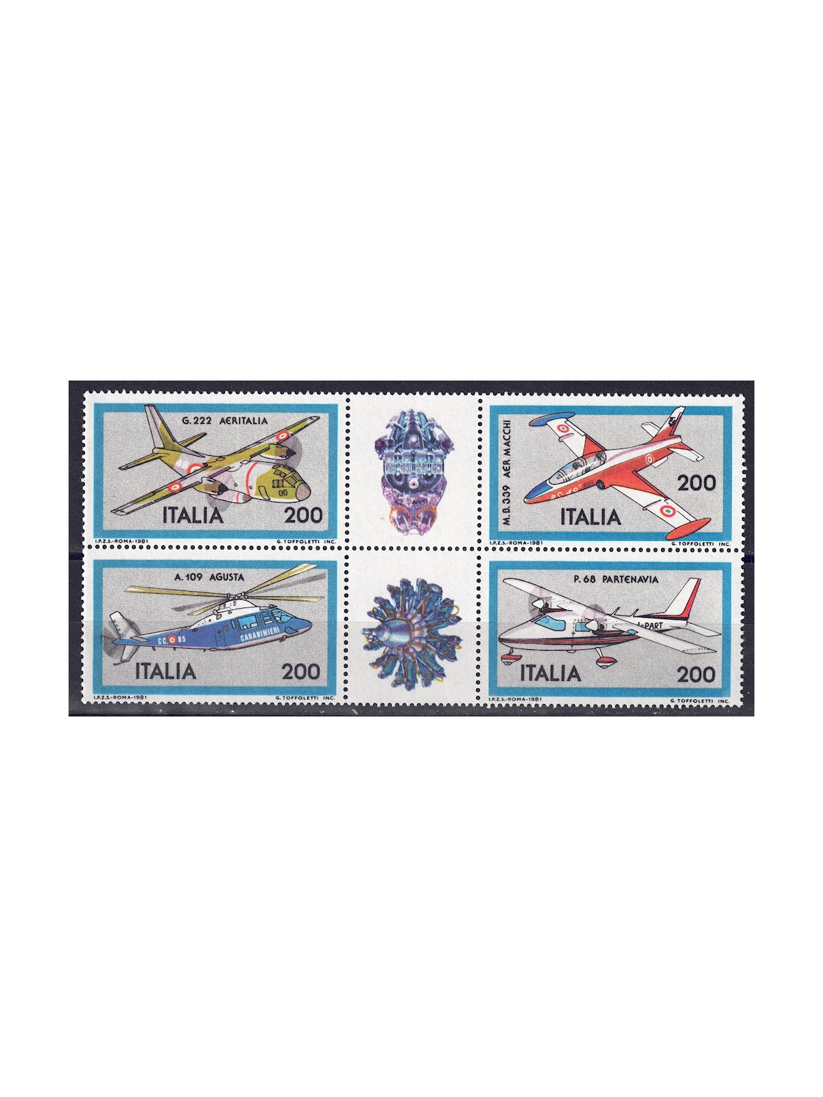 ITALY 1981 Aircraft 4v MNH**