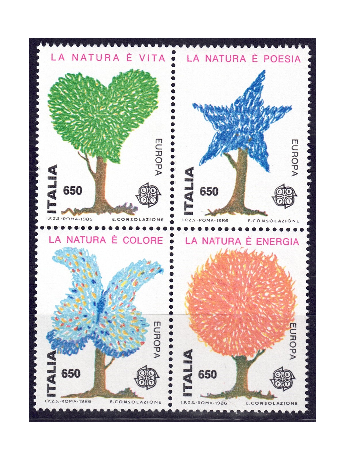 ITALY 1986 Europe 4v MNH**