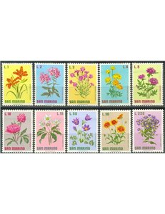 SAN MARINO 1971 Flowers 10v MNH**