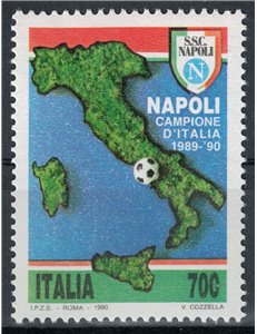 ITALIA 1990 Napoli campione d'Italia MNH**