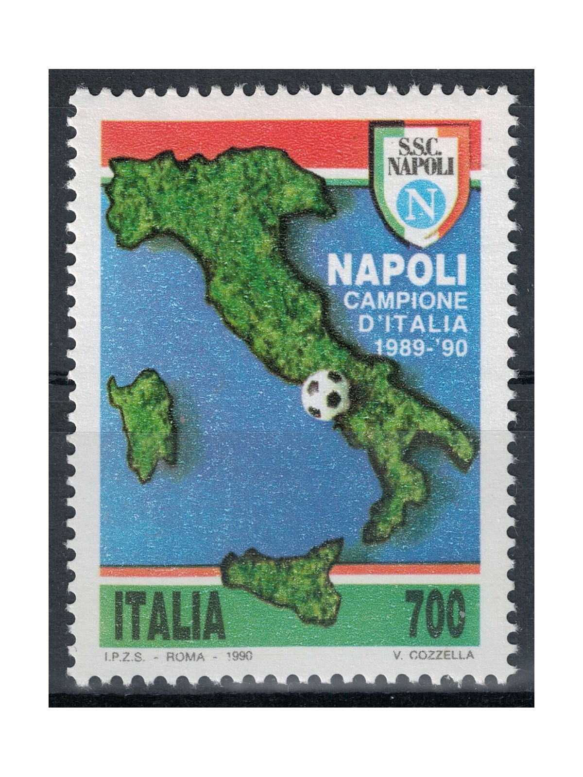 ITALY 1990 Napoli Italian champions MNH**