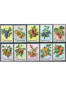 SAN MARINO 1973 Fruit 10v MNH**