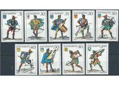 SAN MARINO 1973 Balestrieri 9v MNH**