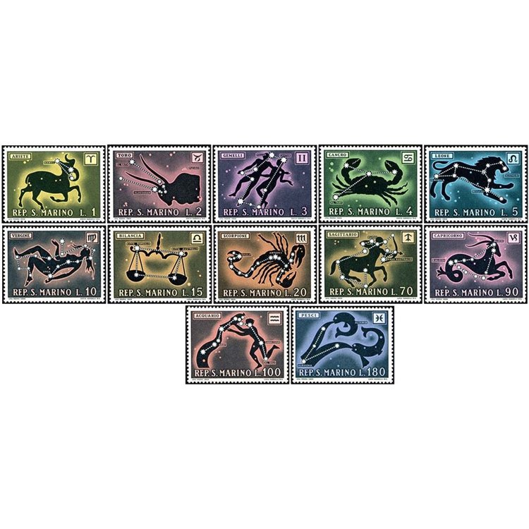 SAN MARINO 1970 Zodiac Signs 12v MNH**