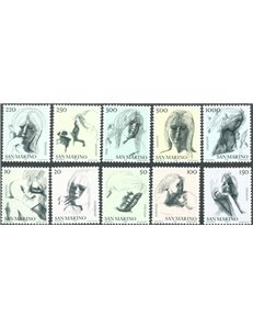 SAN MARINO 1976 Civil Virtues 10v MNH**