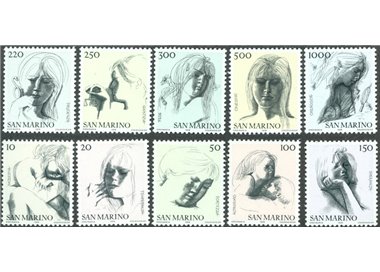 SAN MARINO 1976 Le virtù civili 10v MNH**