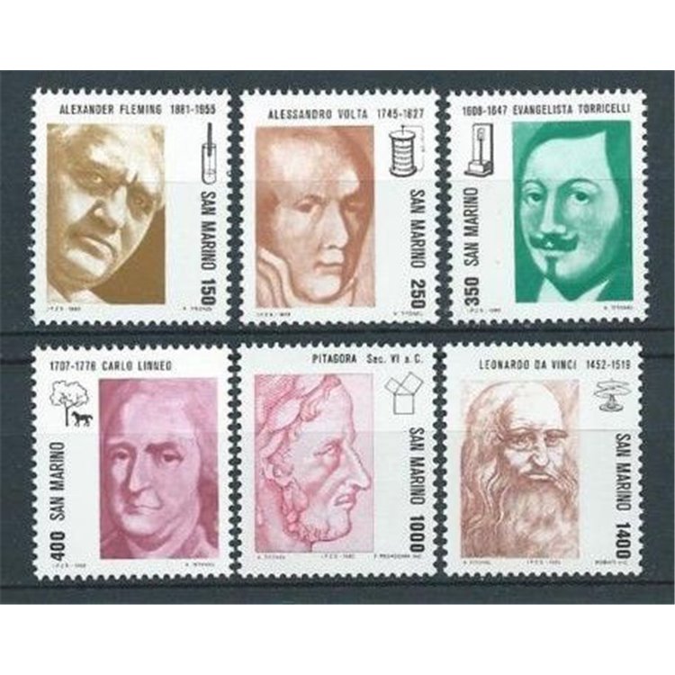 SAN MARINO 1983 Pionieri della scienza 6v MNH**