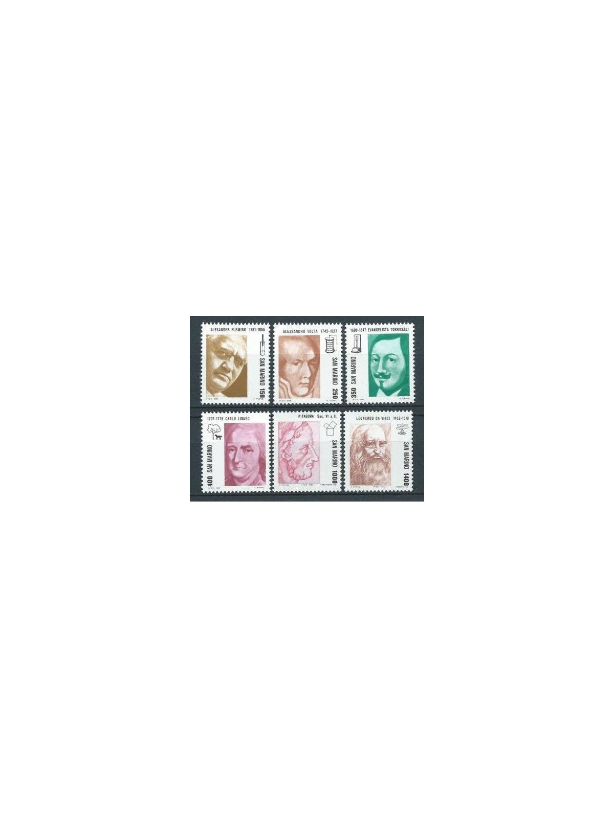 SAN MARINO 1983 Pionieri della scienza 6v MNH**
