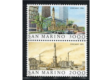 SAN MARINO 1986 Views of Chicago 2v MNH**