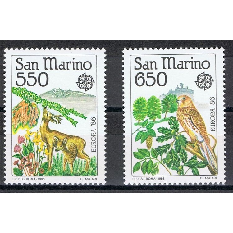 SAN MARINO 1986 Europa 2v MNH**
