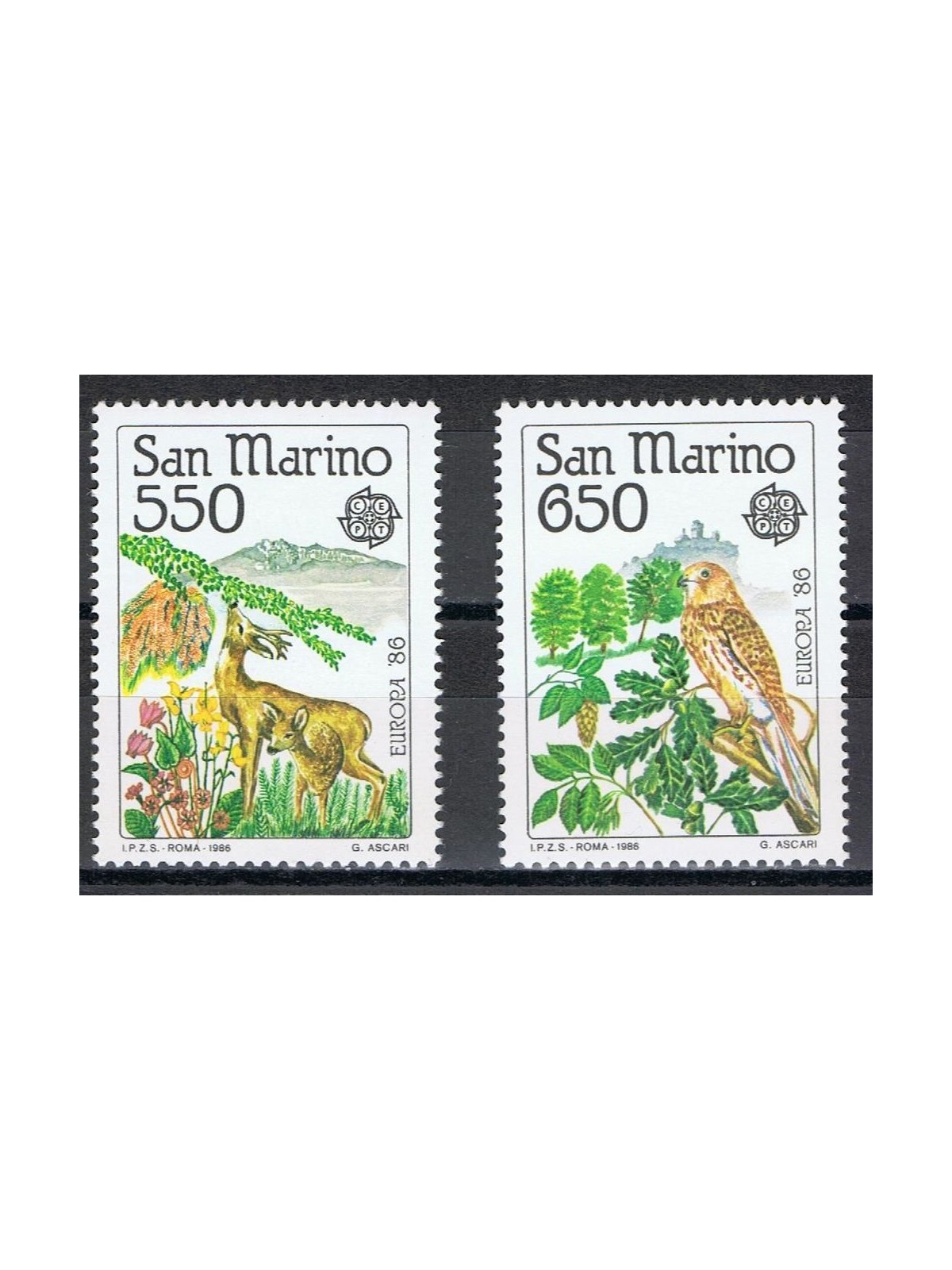 SAN MARINO 1986 Europa 2v MNH**