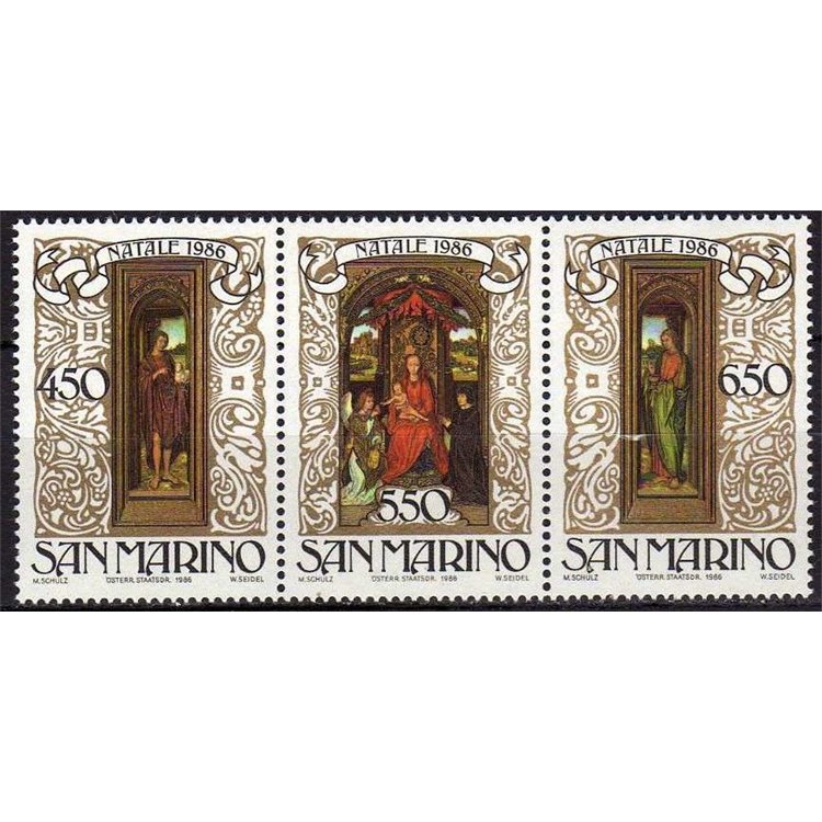 SAN MARINO 1986 Natale 3v MNH**