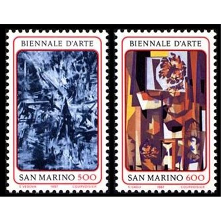 SAN MARINO 1987 Biennale d'arte a San Marino 2v MNH**