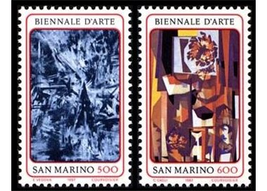 SAN MARINO 1987 Biennale d'arte a San Marino 2v MNH**