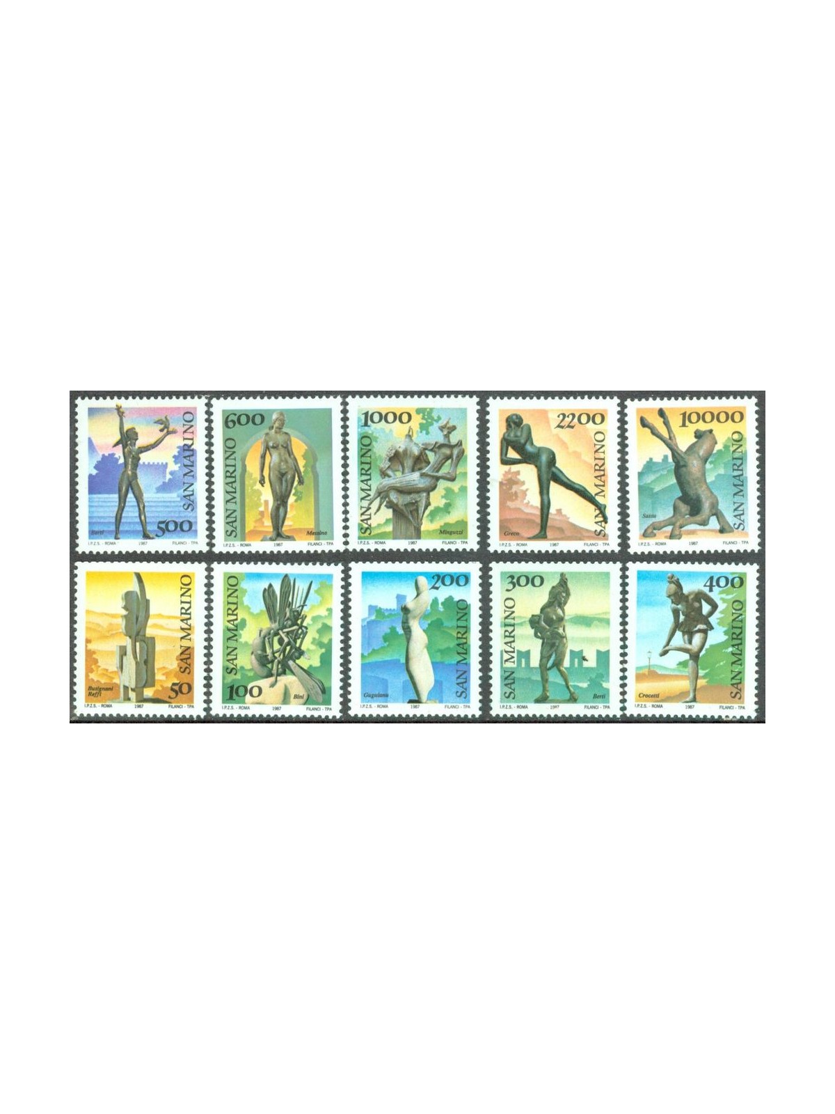 SAN MARINO 1987 Museo all'aperto 10v MNH**