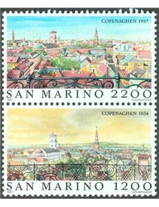 SAN MARINO 1987 Vedute di Copenaghen 2v MNH**