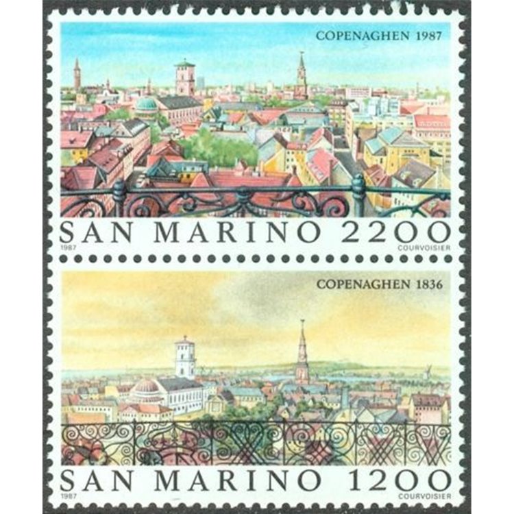 SAN MARINO 1987 Views of Copenhagen 2v MNH**