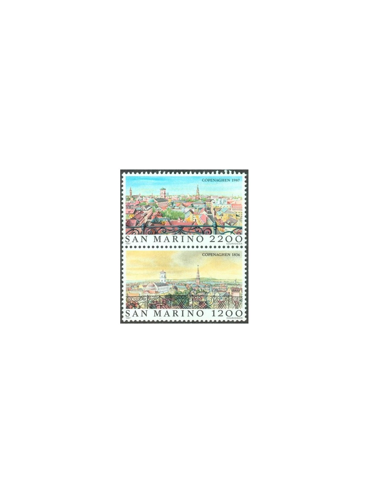 SAN MARINO 1987 Vedute di Copenaghen 2v MNH**