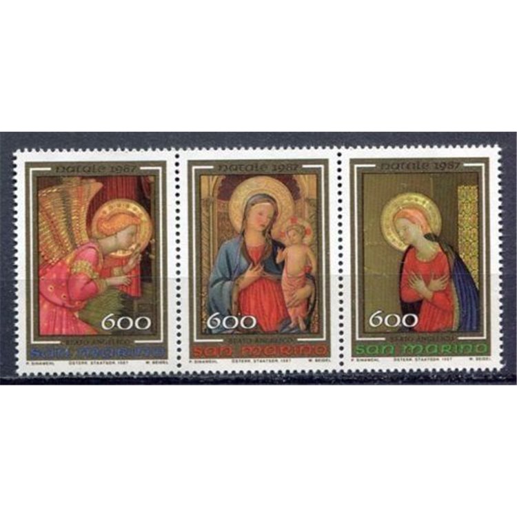 SAN MARINO 1987 Natale 3v MNH**