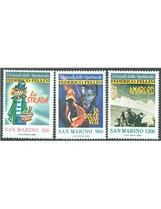 SAN MARINO 1988 Show business greats 3v MNH**