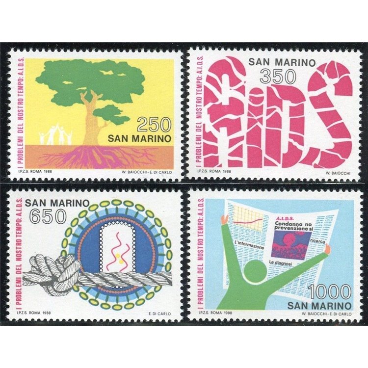SAN MARINO 1988 International AIDS Conference 4v MNH**