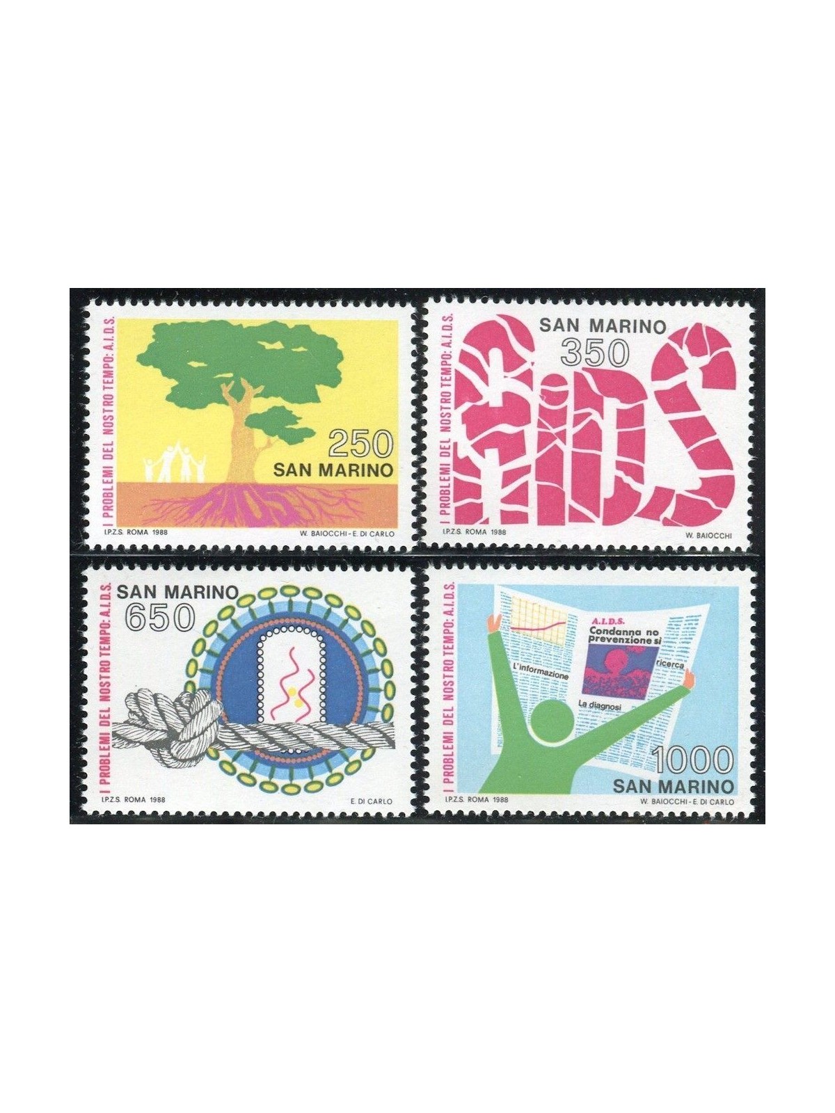 SAN MARINO 1988 International AIDS Conference 4v MNH**