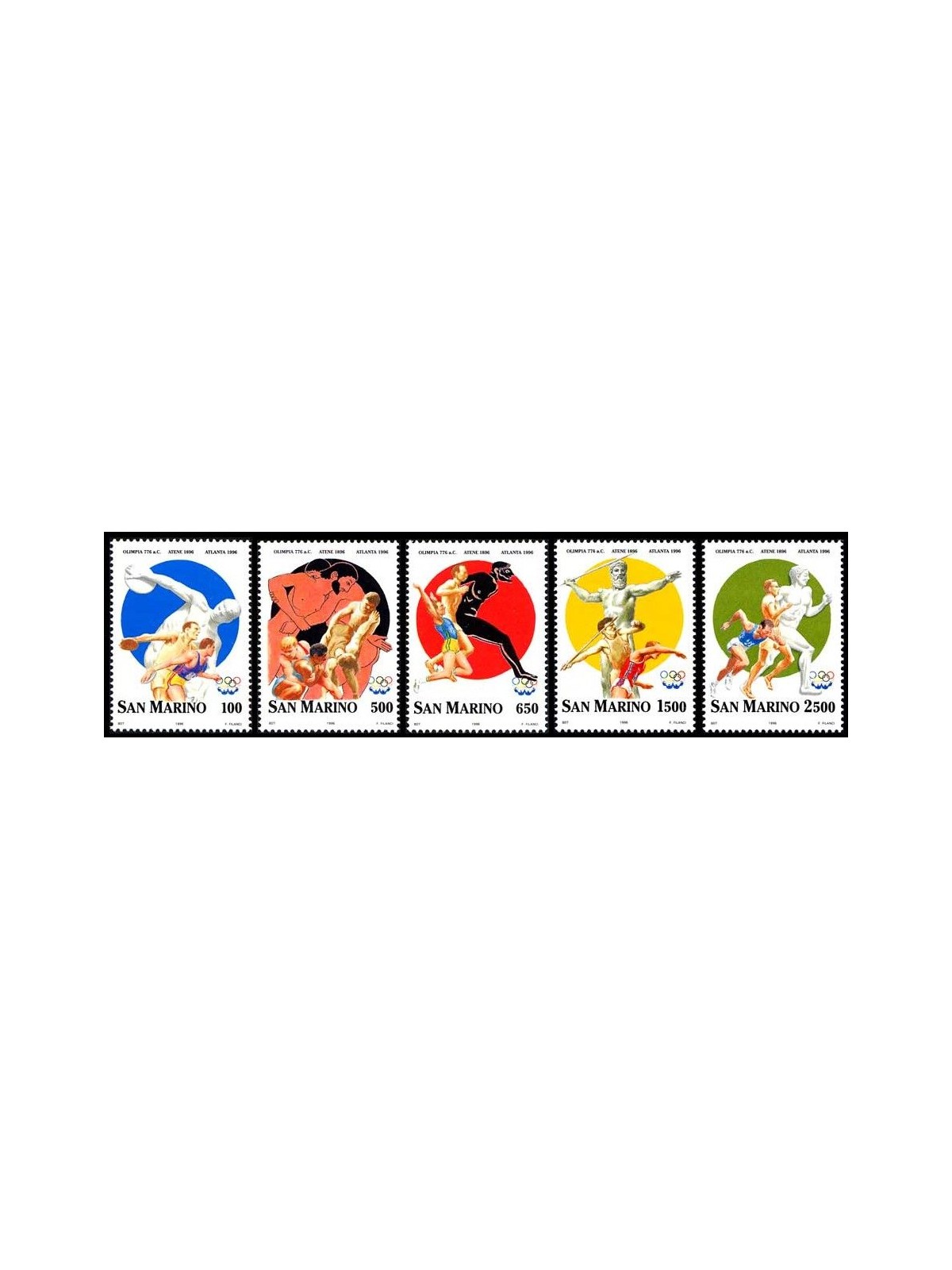 SAN MARINO 1996 Giochi olimpici moderni 5v MNH**