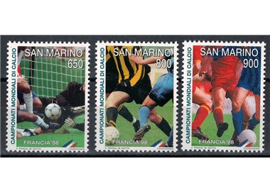 SAN MARINO 1998 Campionati mondiali di calcio 3v MNH**