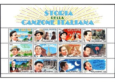 SAN MARINO 1996 History of Italian Song s/s MNH**